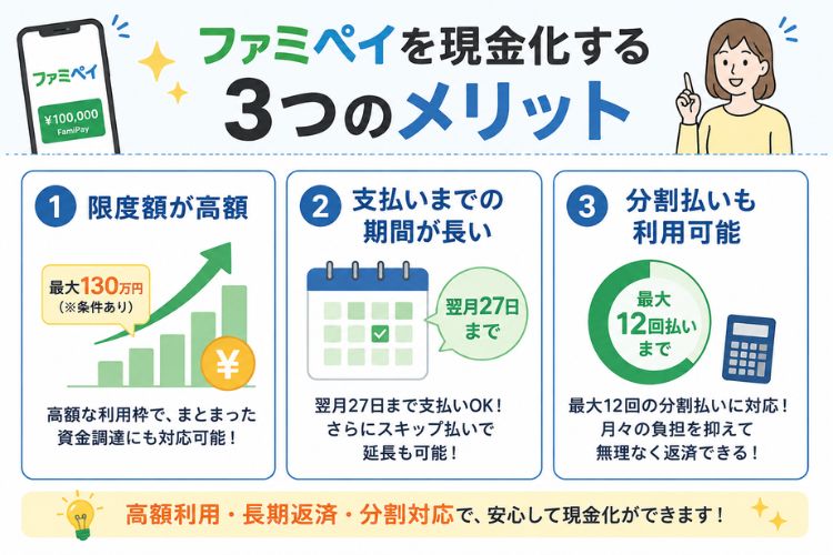 ファミペイ現金化のメリット